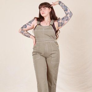 Big Bud Press Overalls - Sample Sale - Khaki Grey - Small with Medium waist